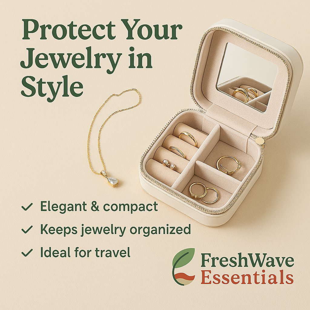 Jewelry Zipper Box Storage - Compact Travel Case