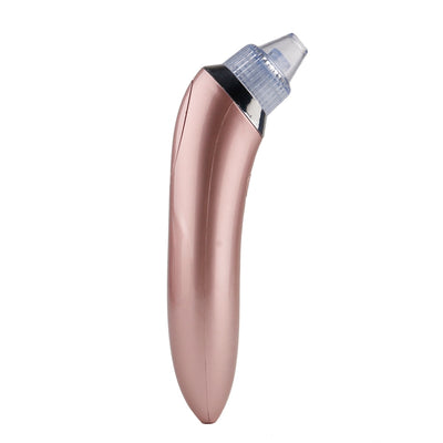 Rose gold 4-in-1 facial pore cleaner with ergonomic design for skincare and blackhead removal