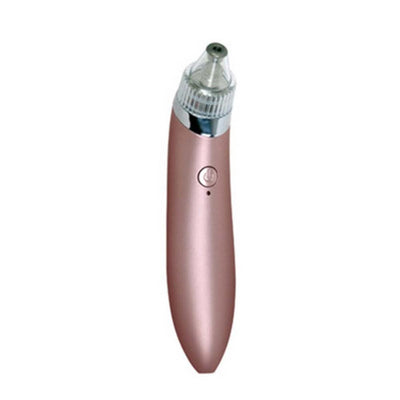 Rose gold 4-in-1 facial pore cleaner with sleek design and clear suction tip for skincare