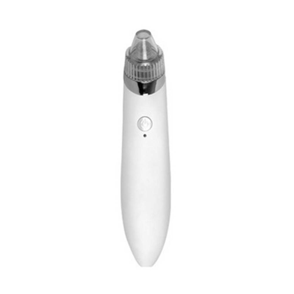 White 4-in-1 facial pore cleaner with transparent suction tip and single button control
