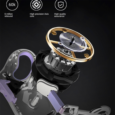 Internal mechanism detail of the best LED leash for walking dogs at night showing high precision axis core