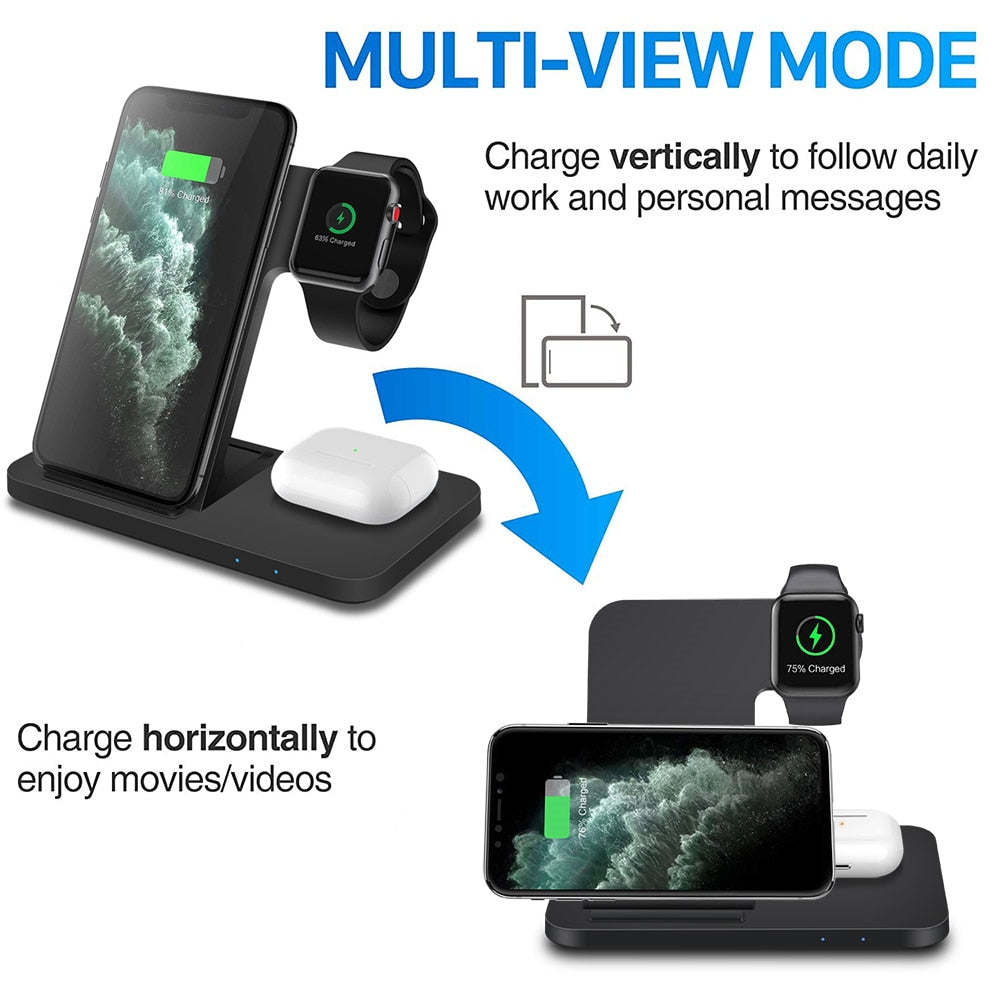 3 in 1 Wireless Charging Station for Apple Devices