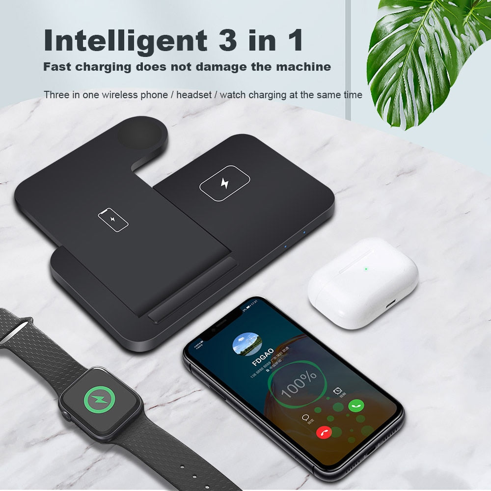3 in 1 Wireless Charging Station for Apple Devices