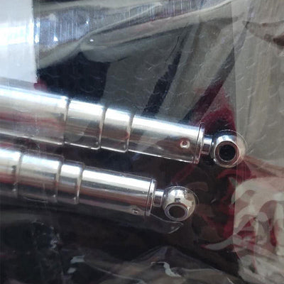 Metal telescopic rods for portable pet safety gate with adjustable locking mechanism